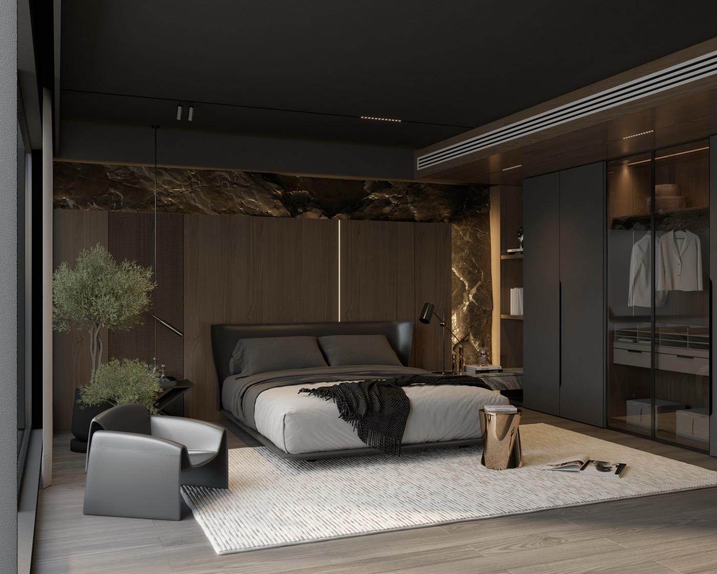 Další pohled do projektu Designová ložnice
