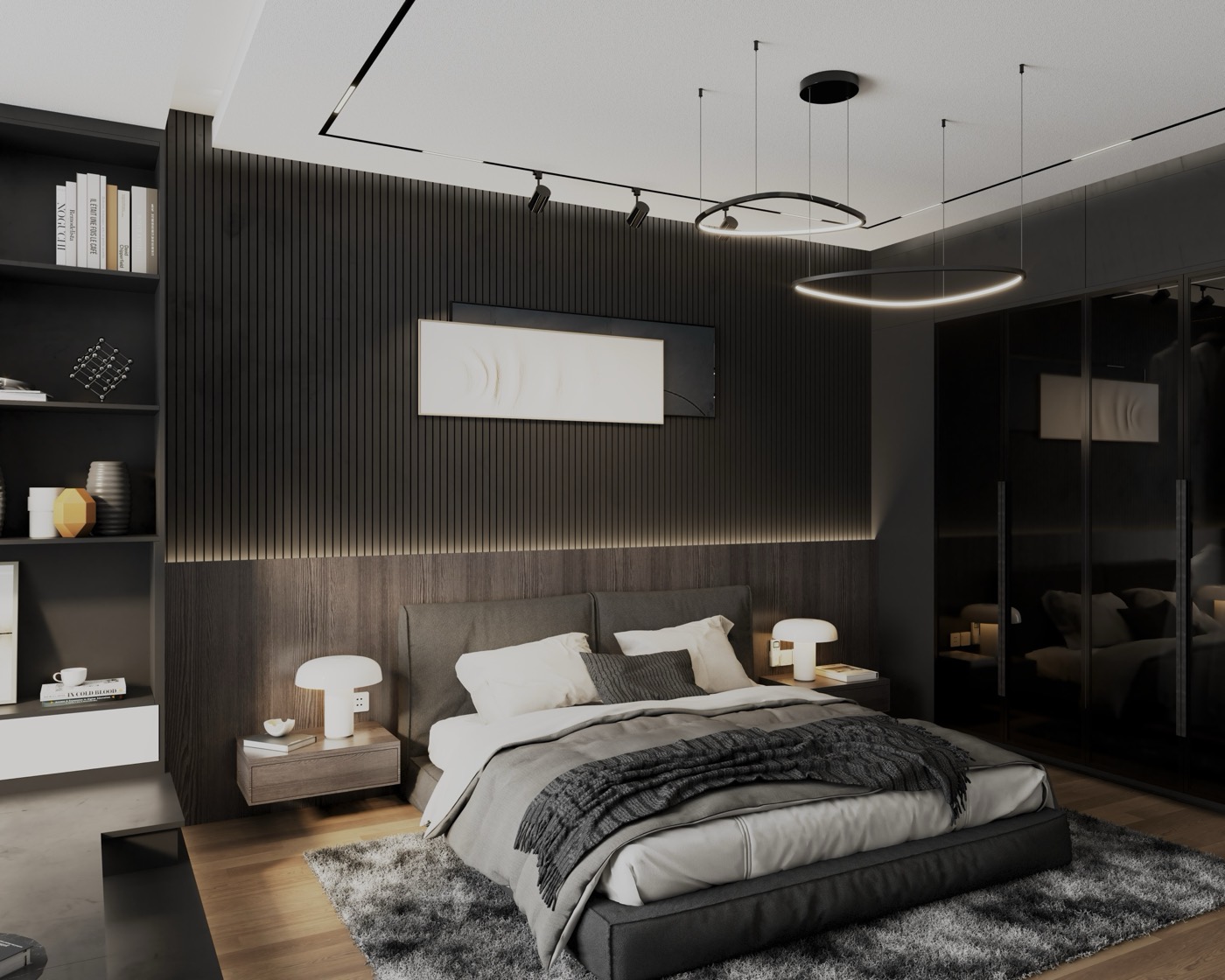 Další pohled do projektu Ložnice se čtecí zónou